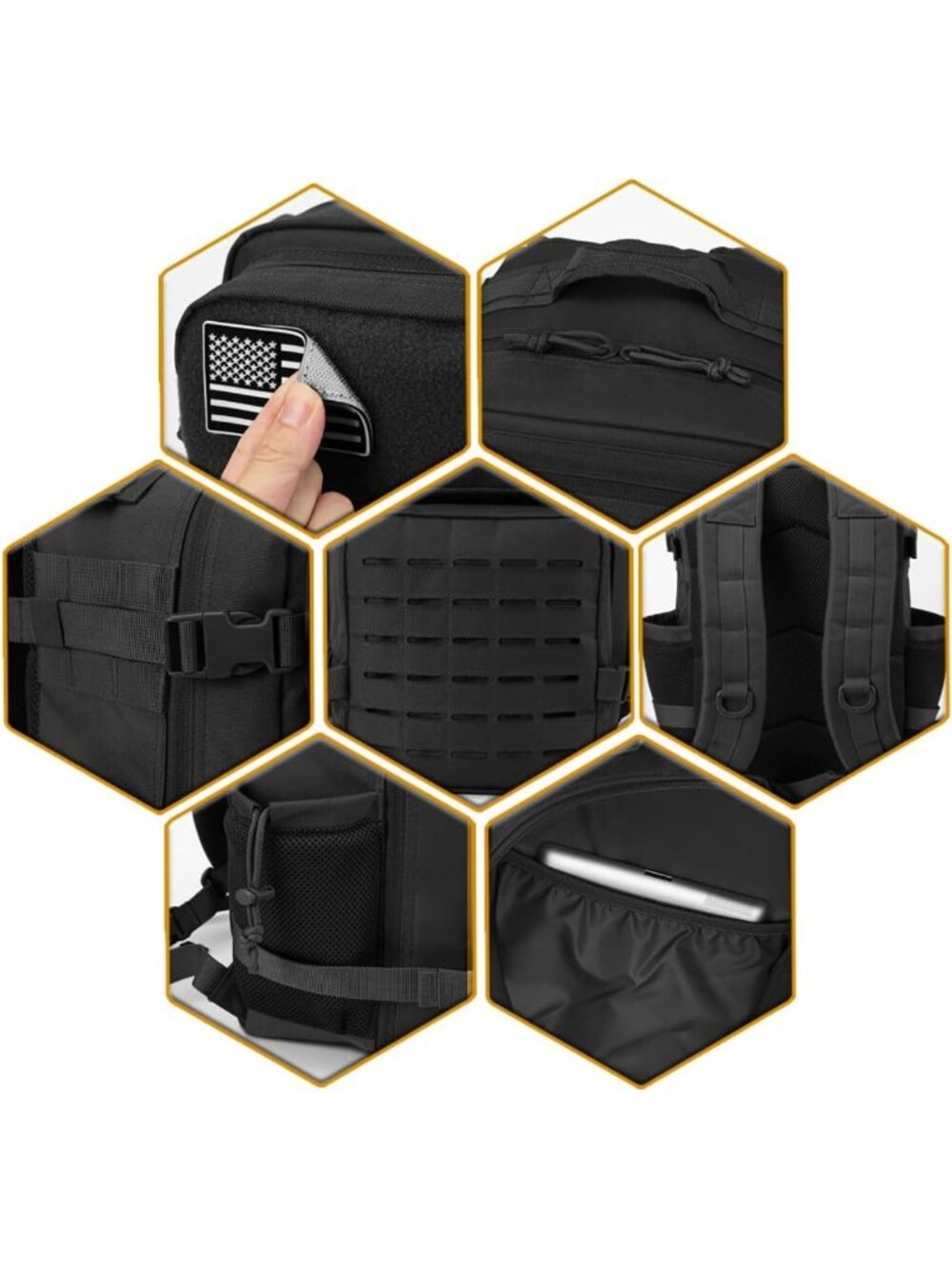 25L/45L Tactical Military Backpack - Molle Daypack, Bug Out Bag, Hiking - Picture 6 of 6